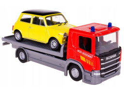 Welly odtahovka Scania P320 + Mini Cooper 1:43 